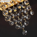 GobekUsa Modern Beaded Crystal Wall Sconce with 2 Smoky Grey Lights for Living Room
