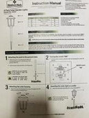 Modern Solar Pathway Lights Gunmetal, Outdoor Integrated LED 10-Lumens Warm White Landscape Pathway Light - 6 Pack