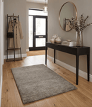 Bamboo Silk Area Rug 2x3 - Solid Brown Hand Knotted Low Pile
