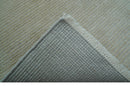 Modern Solid Design Beige Hand Knotted Wool And Silk Rug