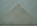 Modern Solid Design Ivory 5x8 Hand Woven Wool Area Rug
