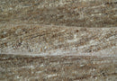 Modern Solid Design Natural Brown Hand Knotted Wool Rug