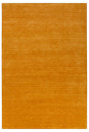 Modern Solid Gold Hand Loomed Wool Area Rug by The Rug Decor
