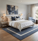 Gray and Beige Wool Area Rug 8x10 - Hand Tufted Scandinavian