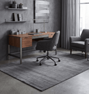 Gray Scandinavian Handspun Wool Flatwoven Area Rug 5x7 Minimalist