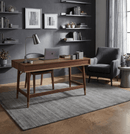 Solid Gray Wool Blend Flatwoven Area Rug 5x7 - Scandinavian Style