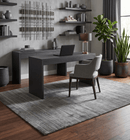 Hand Woven Blended Wool Area Rug 5x7 - Silver and Charcoal Scandinavian Flatwoven