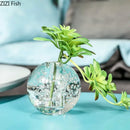 GobekUsa Clear Glass Vase Flower Pot for Desk Decoration and Floral Arrangements