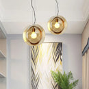 GobekUsa Glass Pendant Lights for Parlor Dining Room Kitchen E27 Bulb