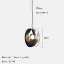 GobekUsa Glass Pendant Lights for Parlor Dining Room Kitchen E27 Bulb