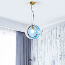GobekUsa Glass Pendant Lights for Parlor Dining Room Kitchen E27 Bulb
