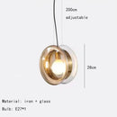 GobekUsa Glass Pendant Lights for Parlor Dining Room Kitchen E27 Bulb
