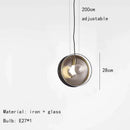 GobekUsa Glass Pendant Lights for Parlor Dining Room Kitchen E27 Bulb