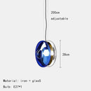 GobekUsa Glass Pendant Lights for Parlor Dining Room Kitchen E27 Bulb