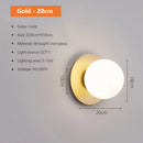 GobekUsa Glass Shade Gold Wall Lamp Bedroom Bedside Spherical Aisle Light