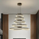 GobekUsa Acrylic Living Room Chandelier Pendant Light Fixture_LED Hanging Lamp