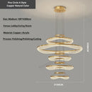 GobekUsa Acrylic Living Room Chandelier Pendant Light Fixture_LED Hanging Lamp