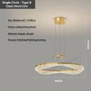 GobekUsa Acrylic Living Room Chandelier Pendant Light Fixture_LED Hanging Lamp