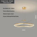 GobekUsa Acrylic Living Room Chandelier Pendant Light Fixture_LED Hanging Lamp