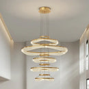 GobekUsa Acrylic Living Room Chandelier Pendant Light Fixture_LED Hanging Lamp