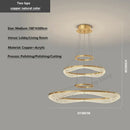 GobekUsa Acrylic Living Room Chandelier Pendant Light Fixture_LED Hanging Lamp