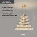 GobekUsa Acrylic Living Room Chandelier Pendant Light Fixture_LED Hanging Lamp