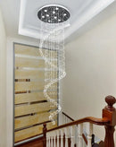 GobekUsa Crystal Pendant Chandelier for Staircase Hotel Bedroom Hanging Lamp