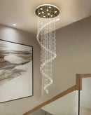 GobekUsa Crystal Pendant Chandelier for Staircase Hotel Bedroom Hanging Lamp