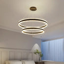 GobekUsa Circle Rings LED Chandelier for Living & Dining Room - Modern Acrylic Aluminum Lighting