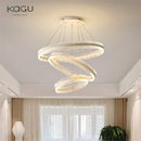 GobekUsa Circle Rings LED Chandelier for Living & Dining Room - Modern Acrylic Aluminum Lighting