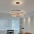 GobekUsa Circle Rings LED Chandelier for Living & Dining Room - Modern Acrylic Aluminum Lighting
