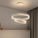 GobekUsa Circle Rings LED Chandelier for Living & Dining Room - Modern Acrylic Aluminum Lighting