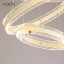 GobekUsa Circle Rings LED Chandelier for Living & Dining Room - Modern Acrylic Aluminum Lighting
