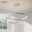 GobekUsa Circle Rings LED Chandelier for Living & Dining Room - Modern Acrylic Aluminum Lighting