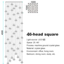 Modern Spiral Crystal Ball Staircase Pendant Chandelier