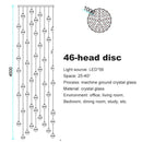 Modern Spiral Crystal Ball Staircase Pendant Chandelier