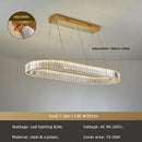GobekUsa Crystal Circle LED Chandelier: Dimmable Pendant Lighting for Modern Stairs