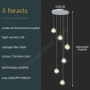 GobekUsa Crystal LED Ceiling Chandelier: Modern Spiral Kitchen Staircase Home Decoration Light