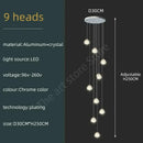GobekUsa Crystal LED Ceiling Chandelier: Modern Spiral Kitchen Staircase Home Decoration Light