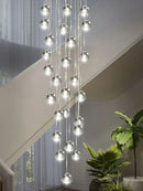 GobekUsa Crystal LED Ceiling Chandelier: Modern Spiral Kitchen Staircase Home Decoration Light