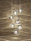 GobekUsa Crystal LED Ceiling Chandelier: Modern Spiral Kitchen Staircase Home Decoration Light