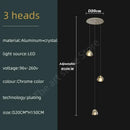 GobekUsa Crystal LED Ceiling Chandelier: Modern Spiral Kitchen Staircase Home Decoration Light