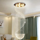 GobekUsa Crystal Staircase Chandelier: Modern LED Indoor Lighting for Living Room, Lobby, and Home