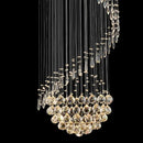 GobekUsa Crystal Staircase Chandelier: Modern LED Indoor Lighting for Living Room, Lobby, and Home