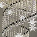 GobekUsa Crystal Star LED Chandelier for Villa Staircase & Living Room Lighting