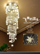 GobekUsa Crystal Star LED Chandelier for Villa Staircase & Living Room Lighting