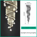 GobekUsa Crystal Star LED Chandelier for Villa Staircase & Living Room Lighting