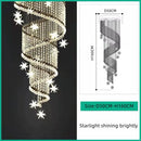 GobekUsa Crystal Star LED Chandelier for Villa Staircase & Living Room Lighting