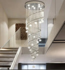 GobekUsa Crystal Star LED Chandelier for Villa Staircase & Living Room Lighting