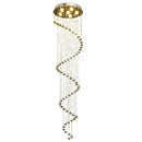 GobekUsa Crystal Chandeliers: Modern Spiral Living Room Lighting for Stair Lamp, Bedroom, Hotel Hall